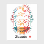 Sticker Piste cyclable Retro Stillwater Minnesota (Feuille)