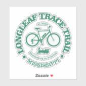 Sticker Piste de sentiers longleaf (cyclisme) (Feuille)