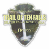 Sticker Piste des Dix Chutes (flèche) (Devant)