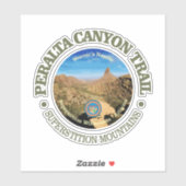 Sticker Piste du canyon de Peralta (Feuille)
