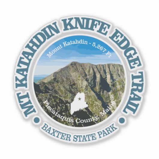 Sticker Piste du couteau (Katahdin) (Devant)