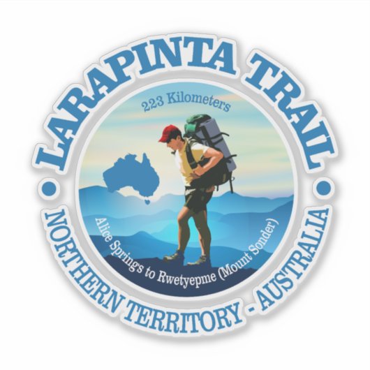 Sticker Piste Larapinta (Randonnée C) (Devant)
