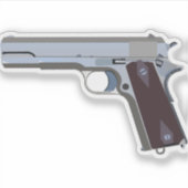 Sticker Pistol semi-automatique américain (Devant)