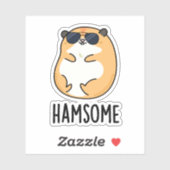 Sticker Pistolet à hamster amusant pour jambon (Feuille)