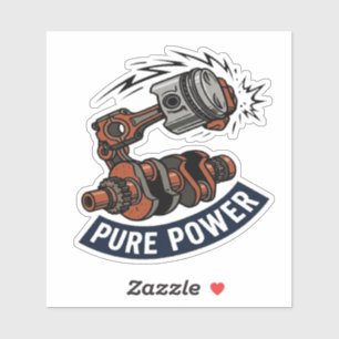Sticker Piston de moteur Pure Power moto de motard