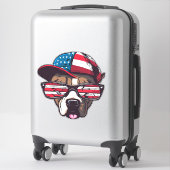 Sticker Pitbull American Pride (Sur valise)