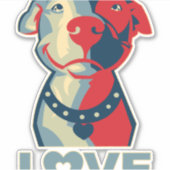 Sticker Pitbull - AMOUR (Devant)