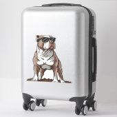 Sticker Pitbull Le Gardien (Sur valise)