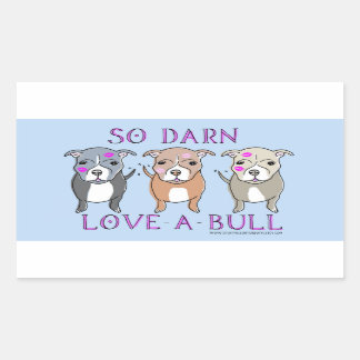 Sticker Pitbull So Darn Love-A-Bull