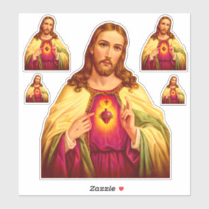 Sticker Pitié divine Jésus compatissant de coeur sacré 