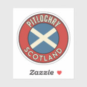 Sticker Pitlochry, Écosse (Feuille)