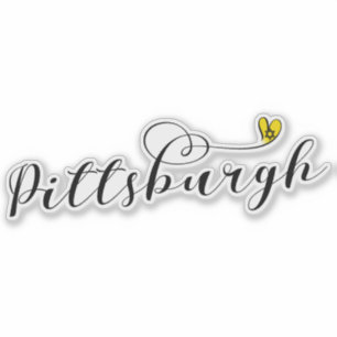 Sticker Pittsburgh Heart Flag, Étoile de David