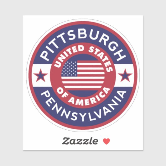 Sticker PITTSBURGH, Pennsylvanie (Feuille)