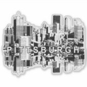 Sticker Pittsburgh, skyline de Pennsylvanie (Devant)