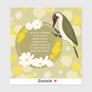 Sticker Pivert animal totem