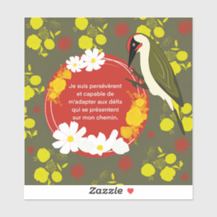 Sticker Pivert animal totem