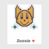 Sticker Pixel Art de Chien Mignon | Kawaii 8-Bit (Feuille)