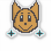 Sticker Pixel Art de Chien Mignon | Kawaii 8-Bit (Devant)