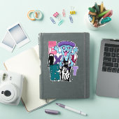 Sticker Pixel art et monstre bleu (Couverture iPad)