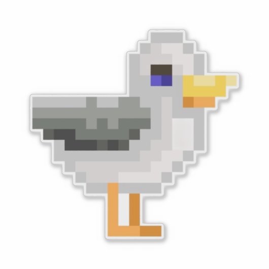 Sticker Pixel Duck (Devant)