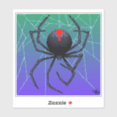 Sticker Pixel noir veuve (Feuille)