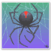 Sticker Pixel noir veuve (Devant)