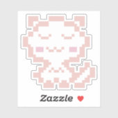 Sticker Pixel or rose (Feuille)