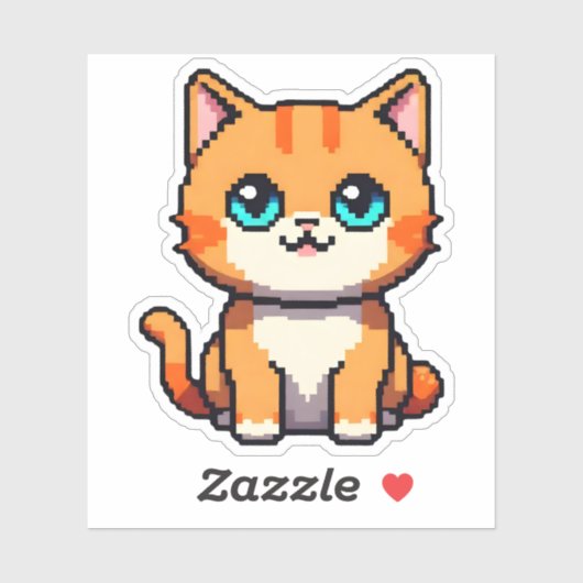 Sticker Pixel Perfect Kitty (Feuille)