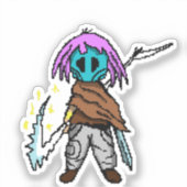 Sticker Pixel Vengeance : Héroïne des Terres Désolées (Recto)