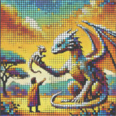 Sticker pixelated image of a dragon trainer (Devant)