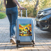 Sticker pixelated image of a dragon trainer (Valise Insitu)