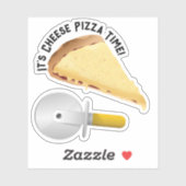 Sticker Pizza au fromage et coupe à la pizza (Feuille)