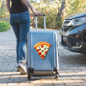 Sticker Pizza Cartoon Heureux Avec Pepperoni (Valise Insitu)