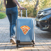 Sticker Pizza Cartoon Heureux Avec Pepperoni (Valise Insitu)