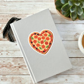 Sticker Pizza de la Saint Valentin en forme de coeur