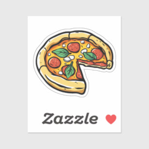 Sticker Pizza dessin animé