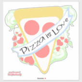 Sticker Pizza est l'amour (Feuille)