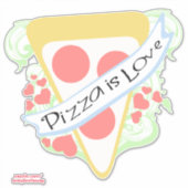 Sticker Pizza est l'amour (Devant)