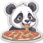 Sticker Pizza Panda imperméable (Devant)