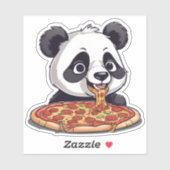 Sticker Pizza Panda imperméable (Feuille)