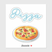 Sticker Pizza Pie Neon Pizza (Feuille)