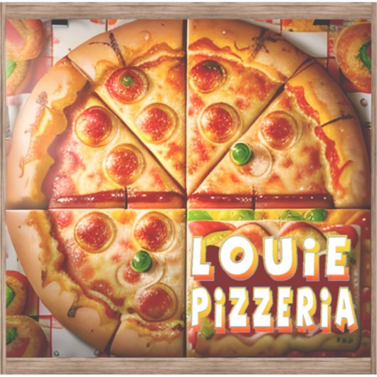 Sticker Pizza Pizzeria Design (Devant)