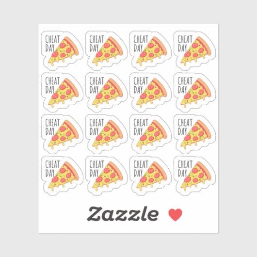 Sticker Pizza Slice Cheat Jour Rappel Calendrier Planifica (Feuille)