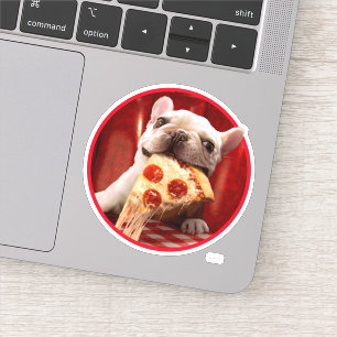 Sticker Pizza Slice mangeur de chien