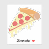 Sticker Pizza tranche de fromage fondu pepperoni cool (Feuille)