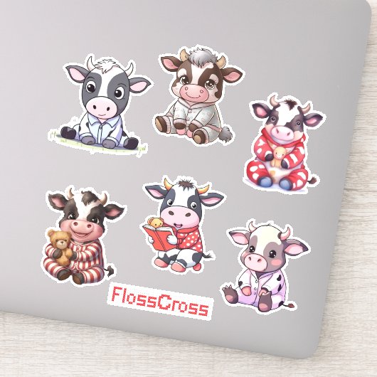Sticker Pj vache couchette ! (Détail)