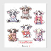 Sticker Pj vache couchette ! (Feuille)