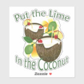 Sticker Placez la chaux dans l'autocollant en vinyle de co (Feuille)