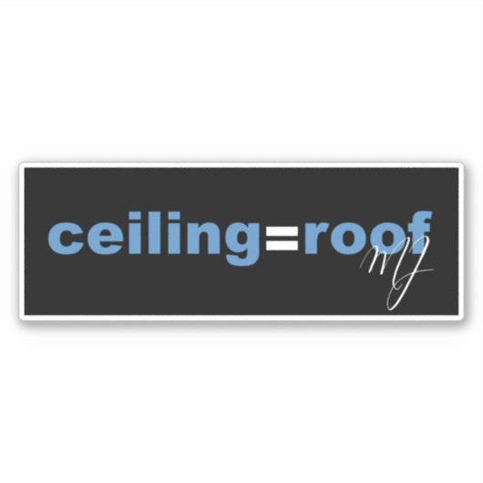 Sticker Plafond = Toit MJ (Carolina bleu et blanc) noir (Devant)