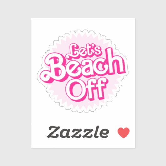 Sticker Plage au large (Feuille)